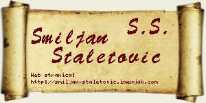 Smiljan Staletović vizit kartica